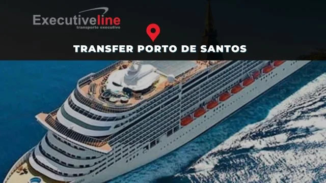 Imagem de Navio de turismo . Imagem representa texto informando sobre contratação do serviço de transfer para o Porto de Santos