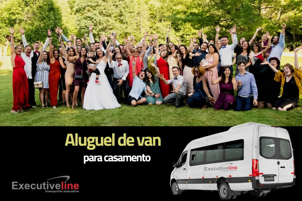 Aluguel de van para casamento em São Paulo com transporte executivo para convidados